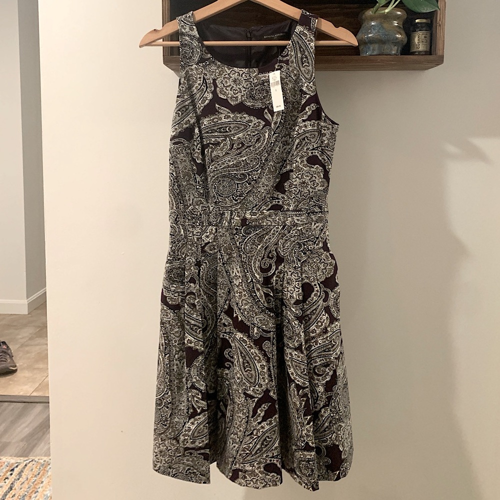 Beautiful Pleated Purple Banana Republic Dress